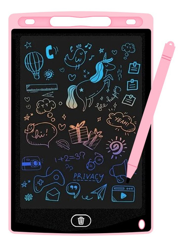  Pizarra Infantil Magica Tablet Dibujo Lcd 10 Pulgadas Niños Color Rosa