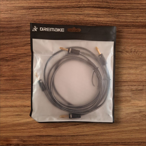 Original Dj 1m Doble Cable Banana Bañado Oro Original