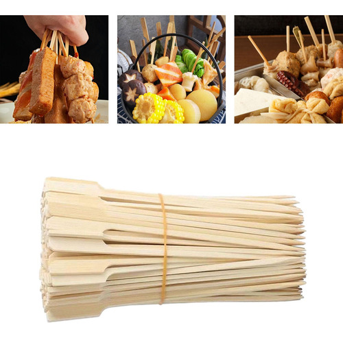 6 Brochetas De Bambú Para Asar - Paquete De 500 6 Piezas