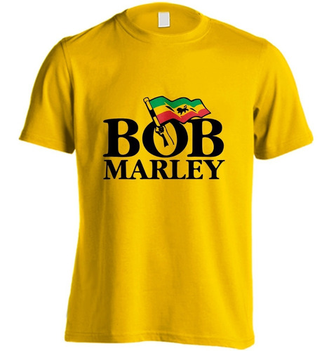 Remera Bob Marley Reggae #01 Rock Artesanal Planta Nuclear