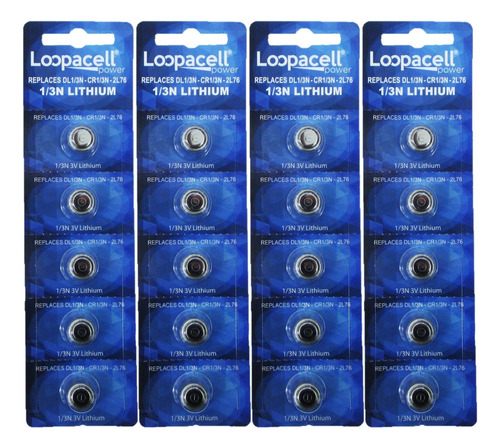 Loopacell 20 1/3n Baterias Cr1/3n Bateria De Litio De 3 Volt