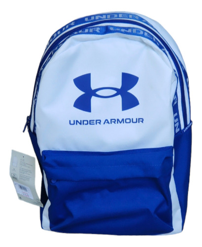 Mochila Under Armour. Unisex Azul Con Blanco