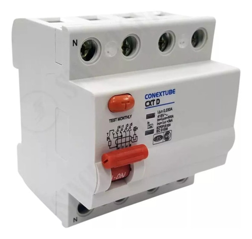 Disyuntor Diferencial Tetrapolar 4x25 Amp - 30ma Conextube