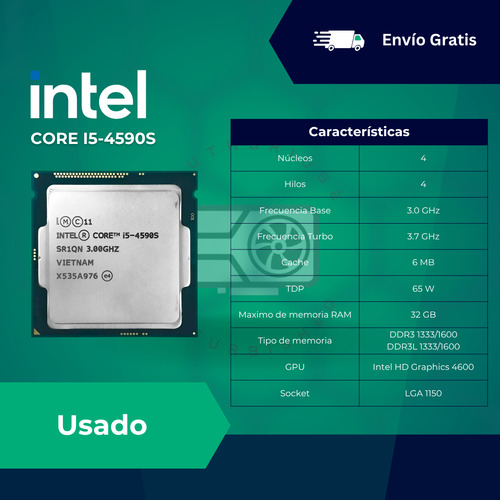 Procesador Intel Core I5-4590s Sr1qn 4ta Gen Socket 1150
