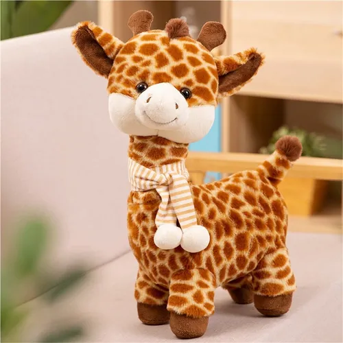 Jirafa De Peluche De 30 Cm, Adorable Bufanda, Muñeco De