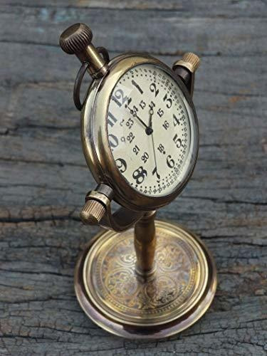 Reloj De Escritorio Antiguo Grabado - Reloj De Mesa - Reloj