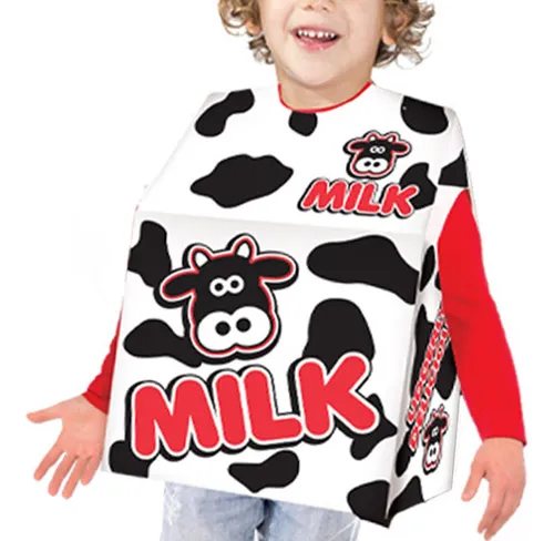 Disfraz De Cosplay Con Caja De Cartón De Leche Para Niños
