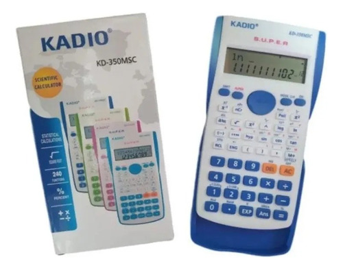 Calculadora Científica Kadio Kd-350 240funciones Azul Oscuro