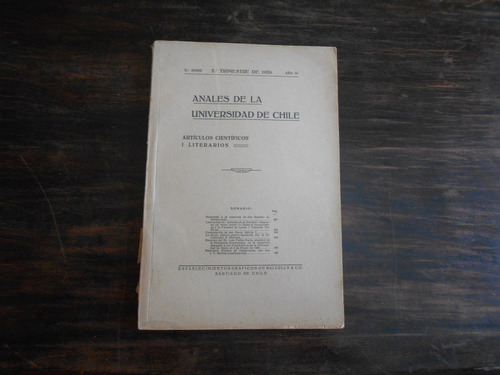 Anales De La Universidad De Chile. 2° Trimestre De 1926.