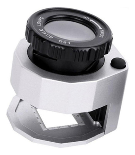 A Microscopio De Lupa De Contador De Hilos Plata