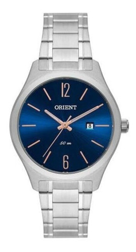 Relógio Orient Feminino Fbss1142 D2sx Prateado Azul Cor do bisel Prata