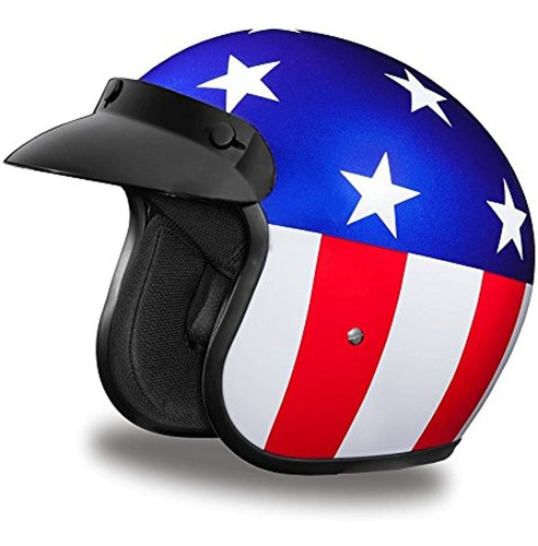 ~? Daytona Helmets 3/4 Shell Casco De Motocicleta De Cara Ab