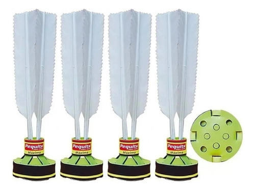 Peteca Pequita Maxima Profissional Noturna - Kit 4 Unidades