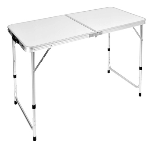 Mesa Aluminio Plegable 120x60x69 Blanca + 4 Pisos Northwest