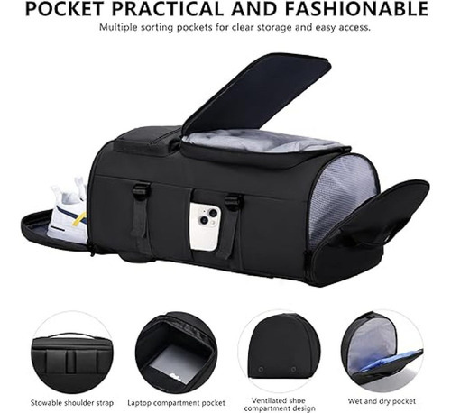 Mochila De Ginástica Com Compartimento Para Sapatos, Bolso M