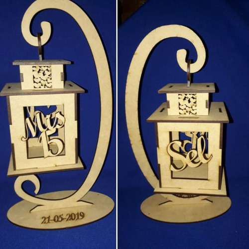 Farol Colgante Mdf Souvenir Cumple X 37 Unidades