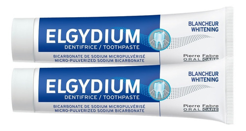 Pack 2 Elgydium Blanqueador Pasta Dental 75ml Dentífrico