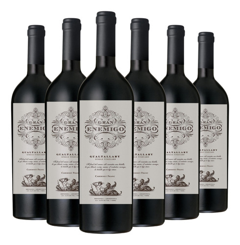 Imagen 1 de 10 de Vino Gran Enemigo Gualtallary Cab Franc X 6 X 750ml. 100 Pts