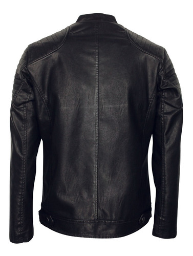 Imagen 4 de 8 de Chamarra Biker Vini Piel Roosevelt Súper Calidad Premium 04