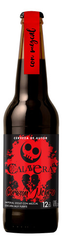 Cerveza Calavera Corazón Negro Botella 355ml