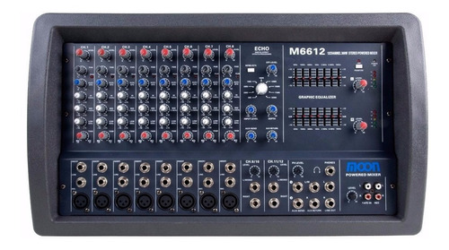 Consola Potenciada Moon M6612 Usb 12 Canales Mp3 Fx Eq