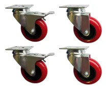 Comprar Ruedas Llanta Poliuretano 2 C\u002Ffreno 2 S\u002Ffreno 50mm 45kg X4