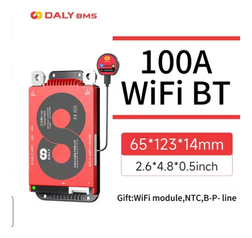 Bms Daly 4s 12v 100a P/lifepo4 Lithium 3.2v Wifi Bluetooth
