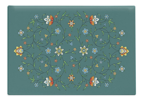 Ambesonne Tabla Cortar Floral Diseño Ornamental Raya Servir