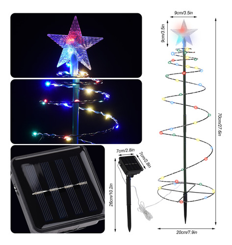 Adorno De Árbol De Navidad Con Lazo Transparente Y Luces