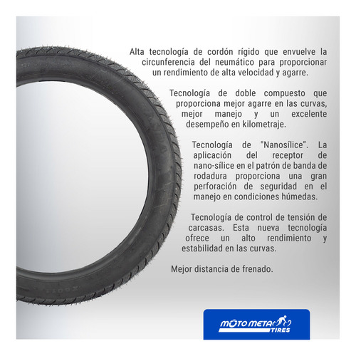 Llanta Trasera 3.25-18 52p 4pr X6011 Para Vento Workman 150