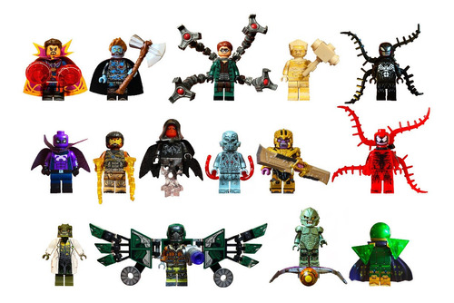 Pack 15 Villanos Marvel Compatibles Lego