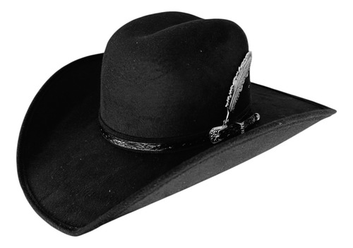 Sombrero Vaquero Unisex Metalica Plateada L