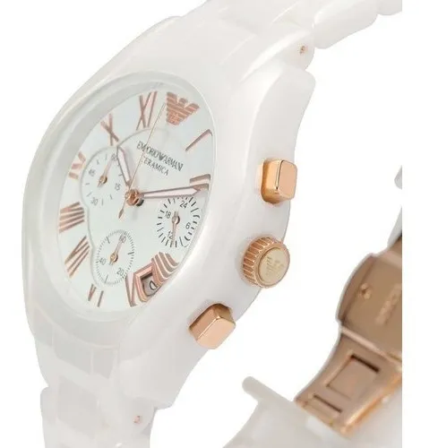 Reloj armani ceramica blanco sale