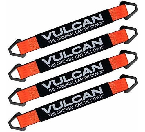 Vulcan Complete Axle Strap Tie Down Kit With Snap Hook 4 8'