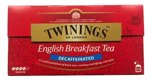 Te Twinings English Breakfast Descafeinado Saquitos 25 Und