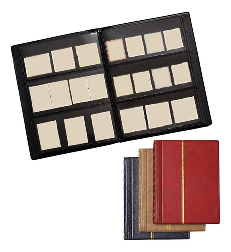 2 Lbum De Sellos Carpeta De 10 Hojas (20 Páginas) Rojo
