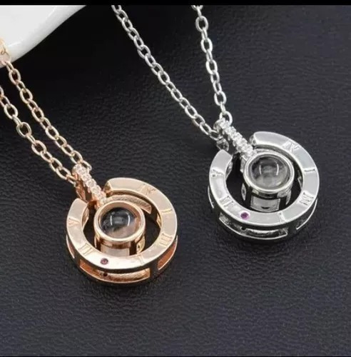 Collar Te Amo 100 Idiomas De Acero Quirurgico + Cajita