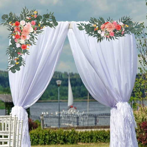 2 Uds Arco De Boda Flores Artificiales Floral Swag Props