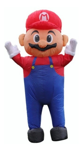 Imagen 1 de 6 de Disfraz Inflable Super Mario Bros Adultos Fiesta Halloween