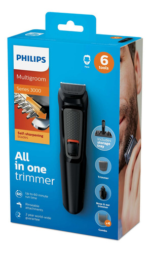 Imagen 9 de 12 de Cortadora Barba Trimmer Philips Multigroom Series 6 En 1