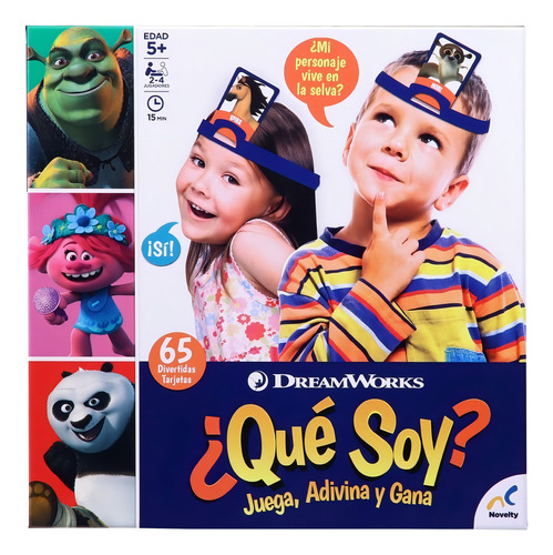 Juego De Mesa Novelty ¿qué Soy? Dreamworks 65 Tarjetas