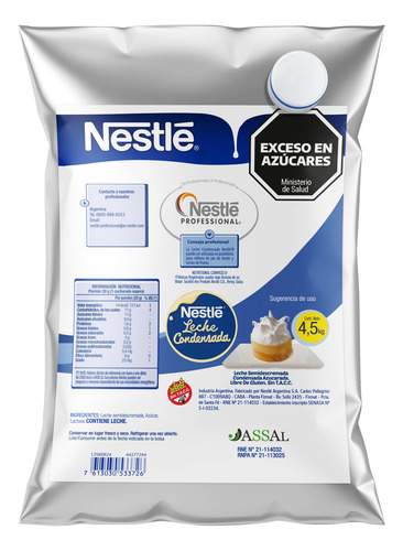 Leche Condensada X 4,5 Kg , Nestlé, Azucarada