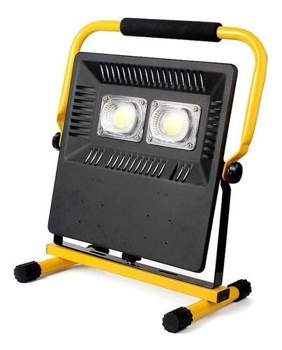 Refletor Lanterna Emergência Led Cob Resistente Água 3 Intensidades + Sinal Emergência Recarregável Bivolt 110v/220v