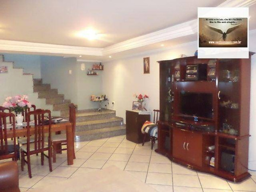 Imagem 1 de 15 de Sobrado De 286 M² Com 03 Dormitórios (sendo 01 Suíte ) 05 Vagas De Garagem À Venda, Jardim Las Vegas, Santo André. - So0017