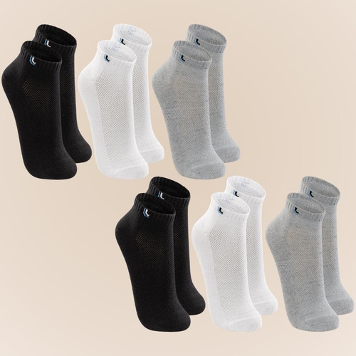 Kit 6 Pares Meias Masculina Lupo Cano Curto Algodão