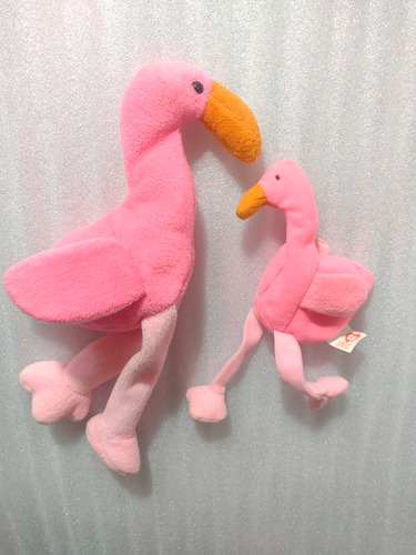Peluche Ty Beanie Babies Flamingo Pinky Y Mini Pinky Mcdonal