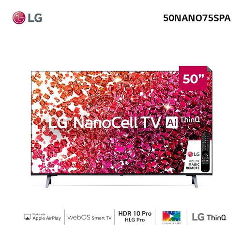 Imagen 1 de 5 de Smart Tv LG Ai Thinq 50nano75spa Led 4k 50 100v/240v