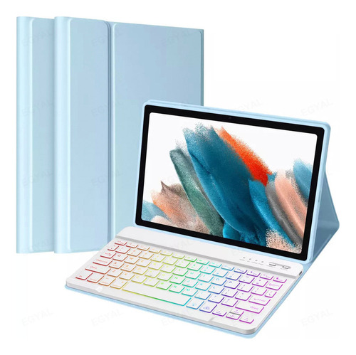 Funda Con Teclado Iluminado For Galaxy Tab A7 10.4 Sm-t500