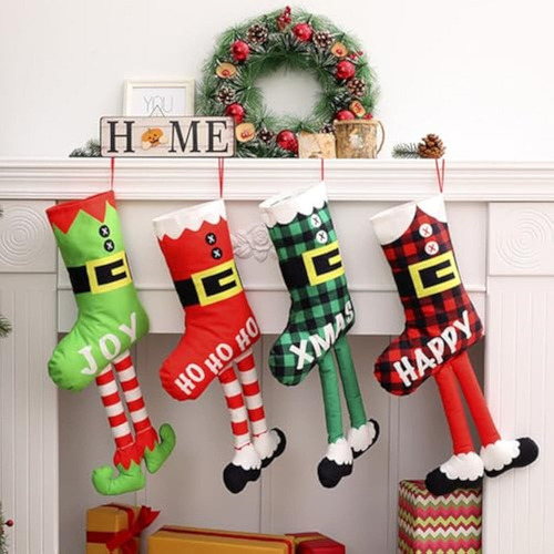 Calcetines Navidad Bolsas Regalo Niños Calcetines Decoración