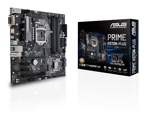 Mother Asus Prime H370m Plus Csm Lga1151 Ddr4 Hdmi Intel M.2